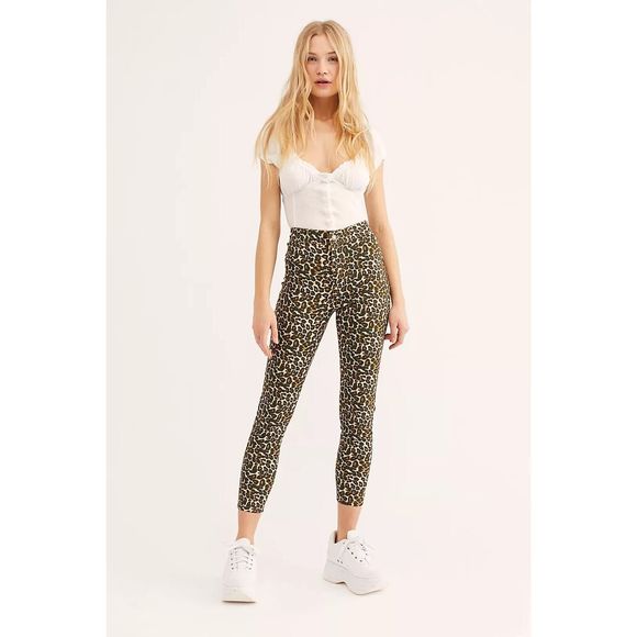 Free People Pants - NEW Free People Belle Printed Skinny Pants Size 28